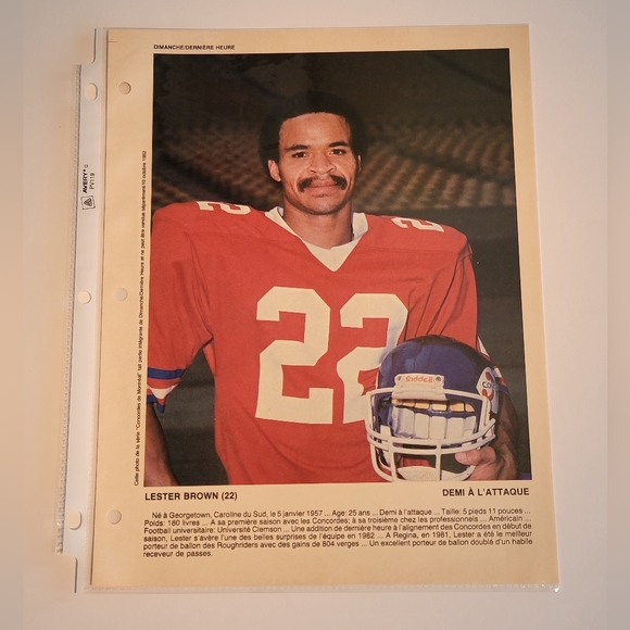 1982 Montreal Alouettes CFL Dimanche Derniere Heure Football Prints - Picture 5 of 9